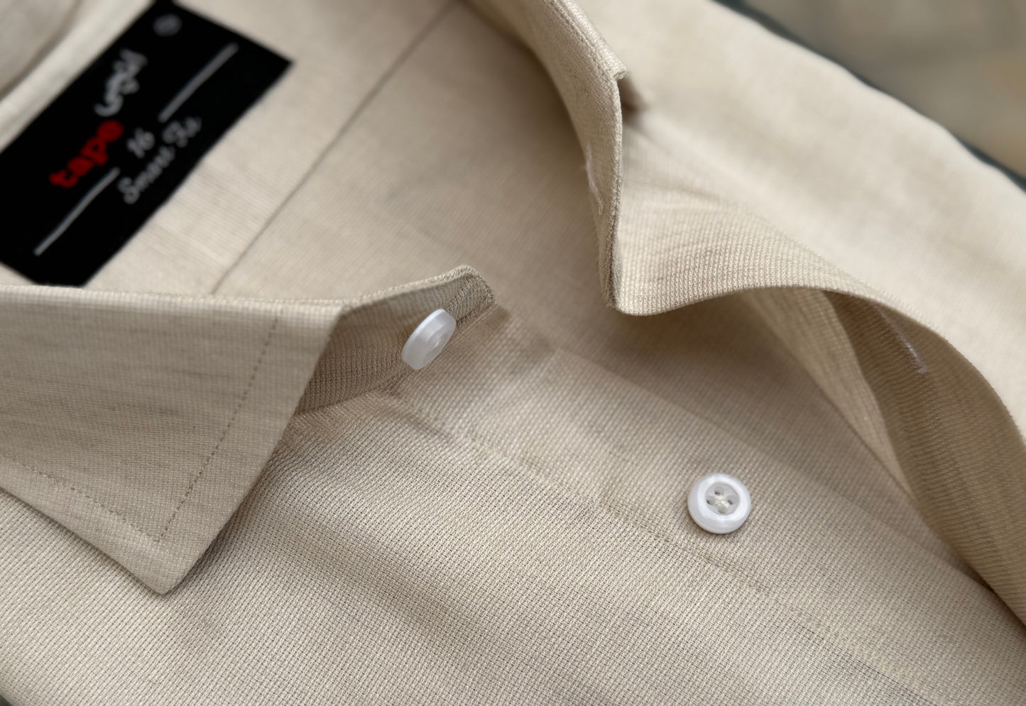 ROCK BEIGE TEXTURED SHIRT