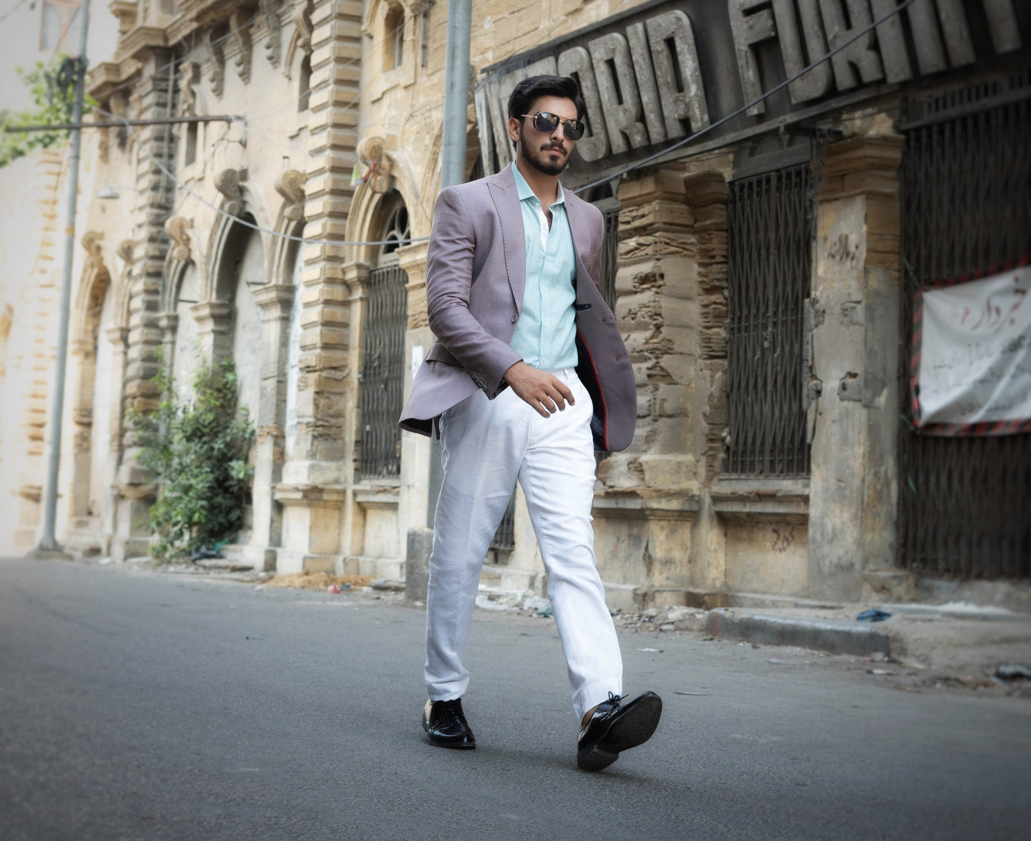 Mauve Linen Blazer