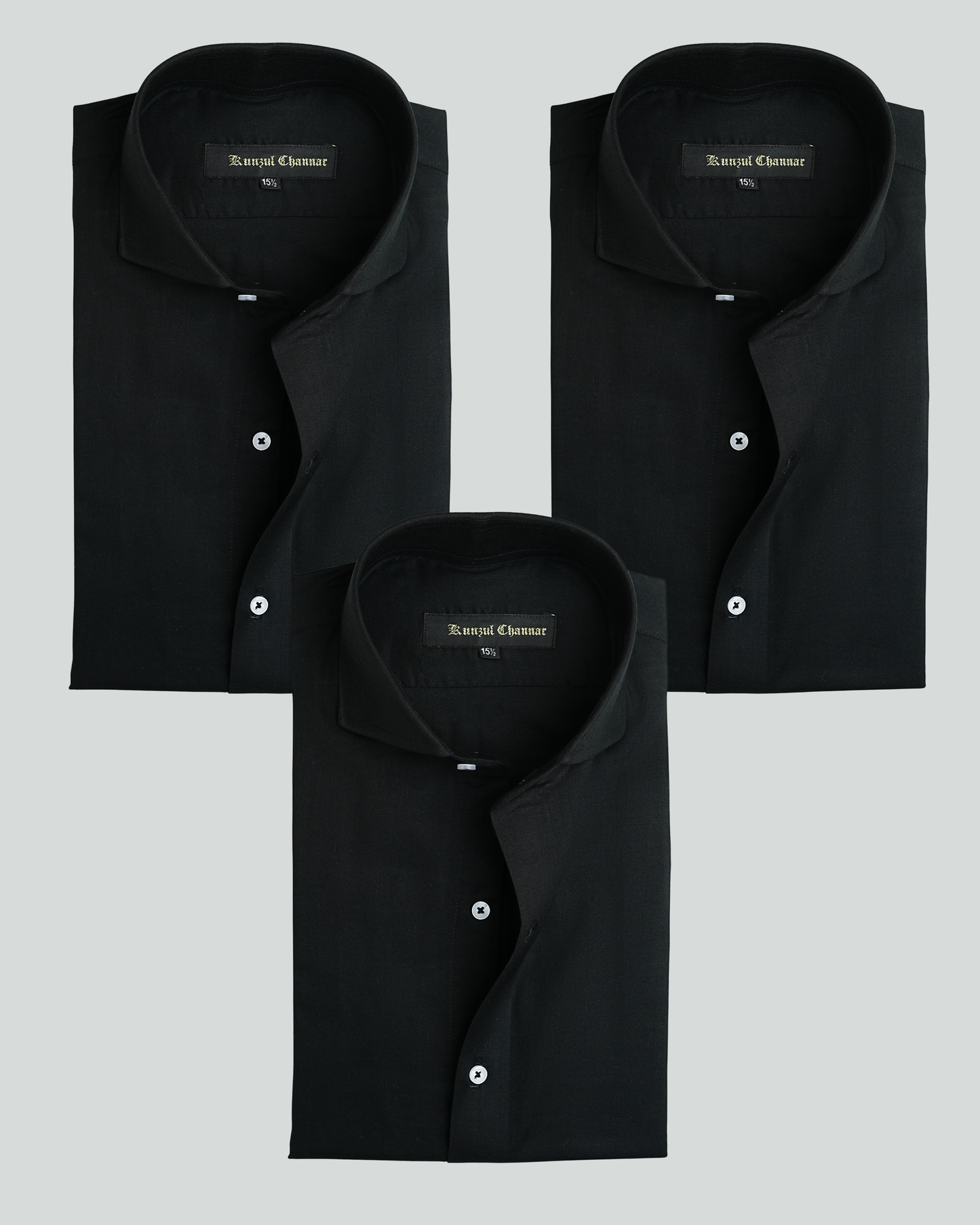 PACK OF THREE - OFFICE BLACK SHIRT