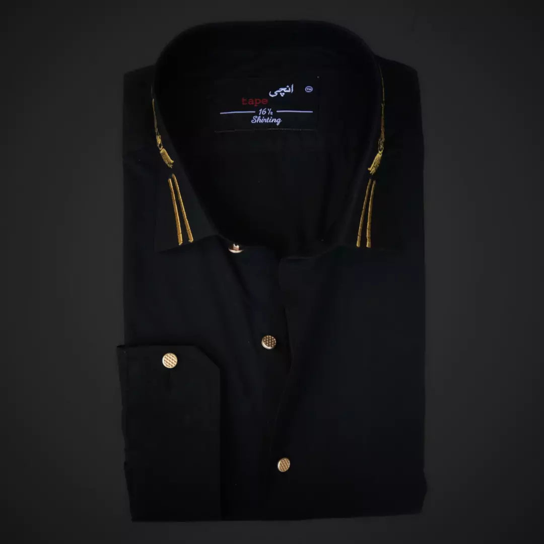 Black Premium Cotton Shirt