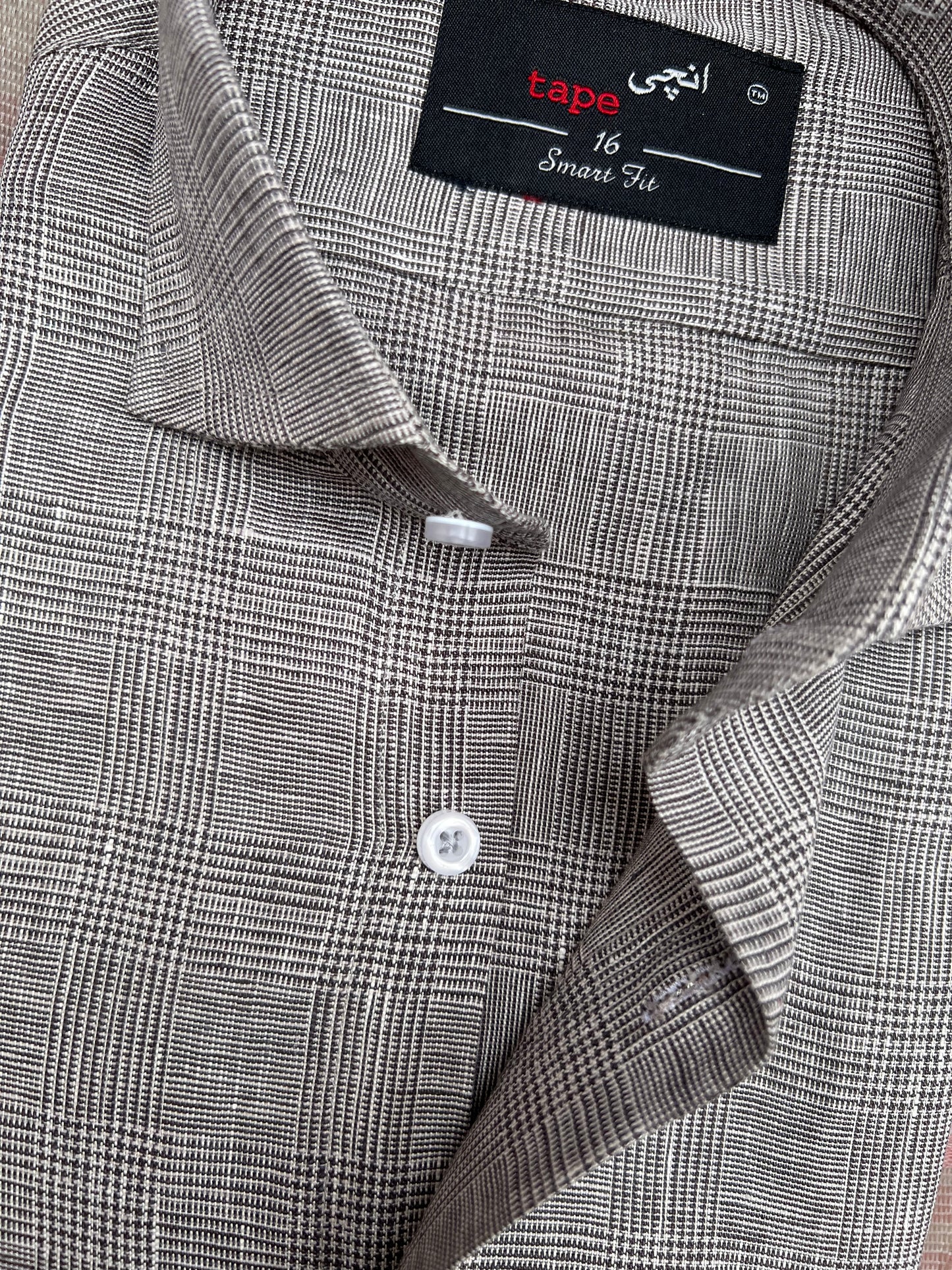 MACRO CHECKERED LINEN SHIRT