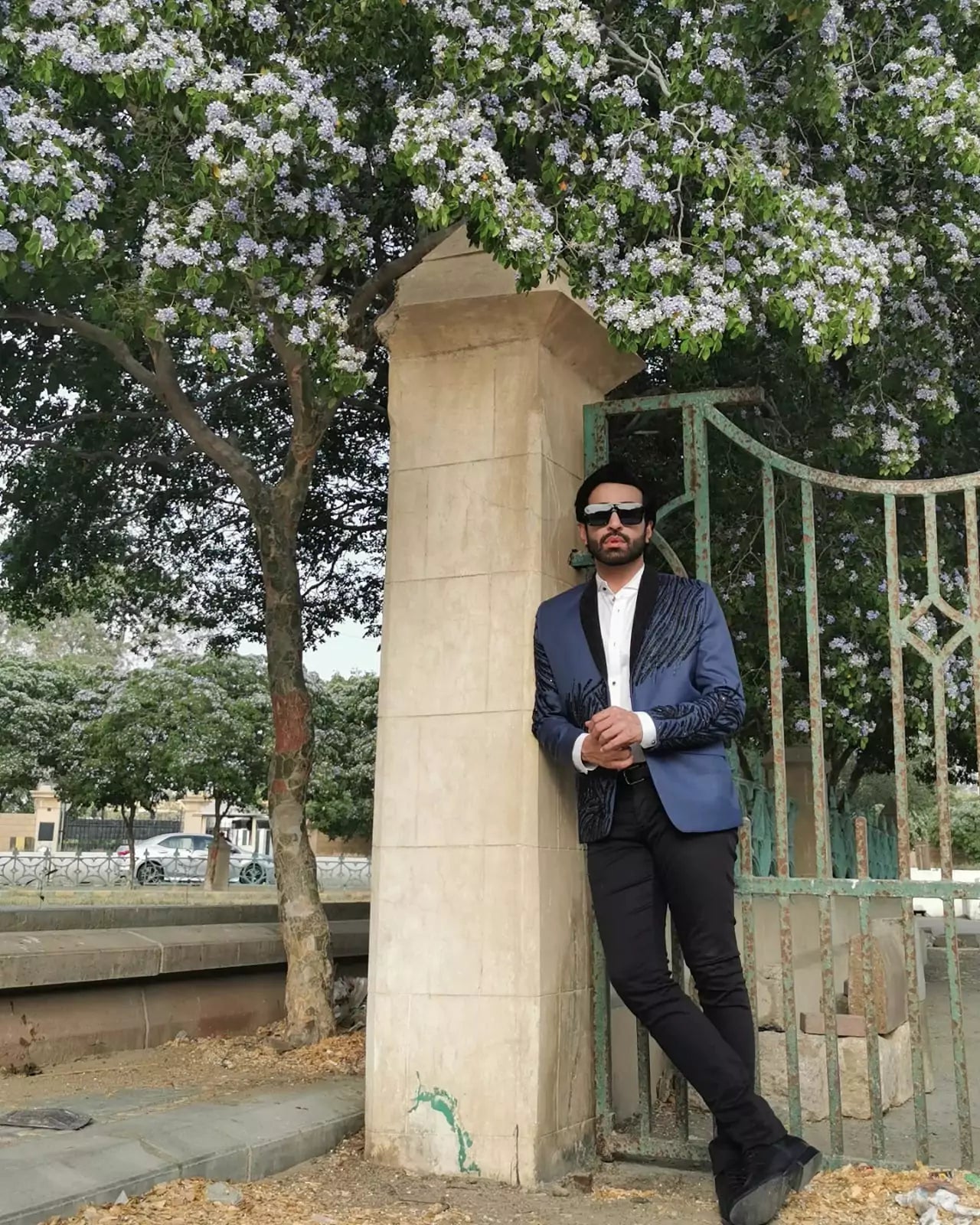 Navy Blue Hand Work Blazer