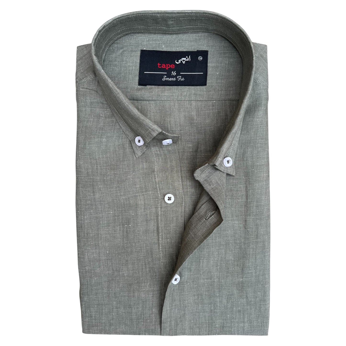 ROCK GREEN LINEN SHIRT