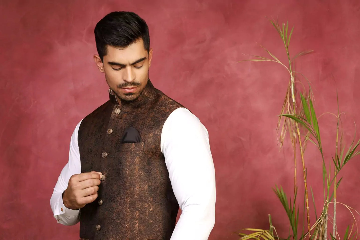 Copper Printed Waist Coat