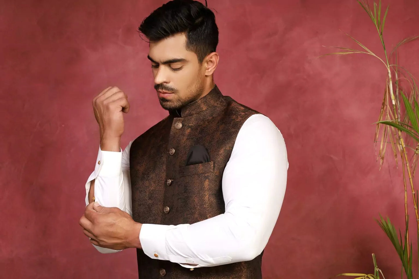 Copper Printed Waist Coat