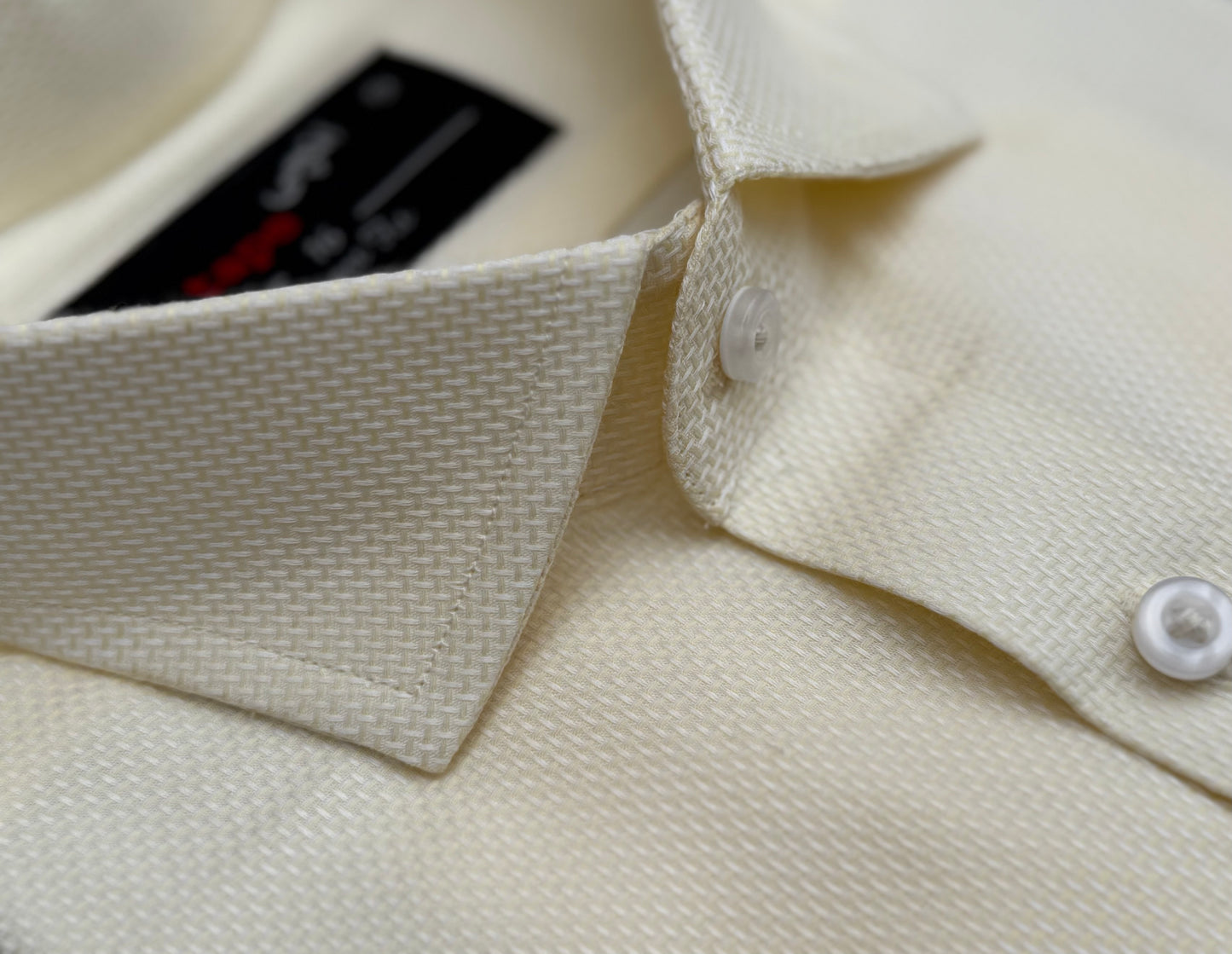 YELLOW TEXTURED SHIRT