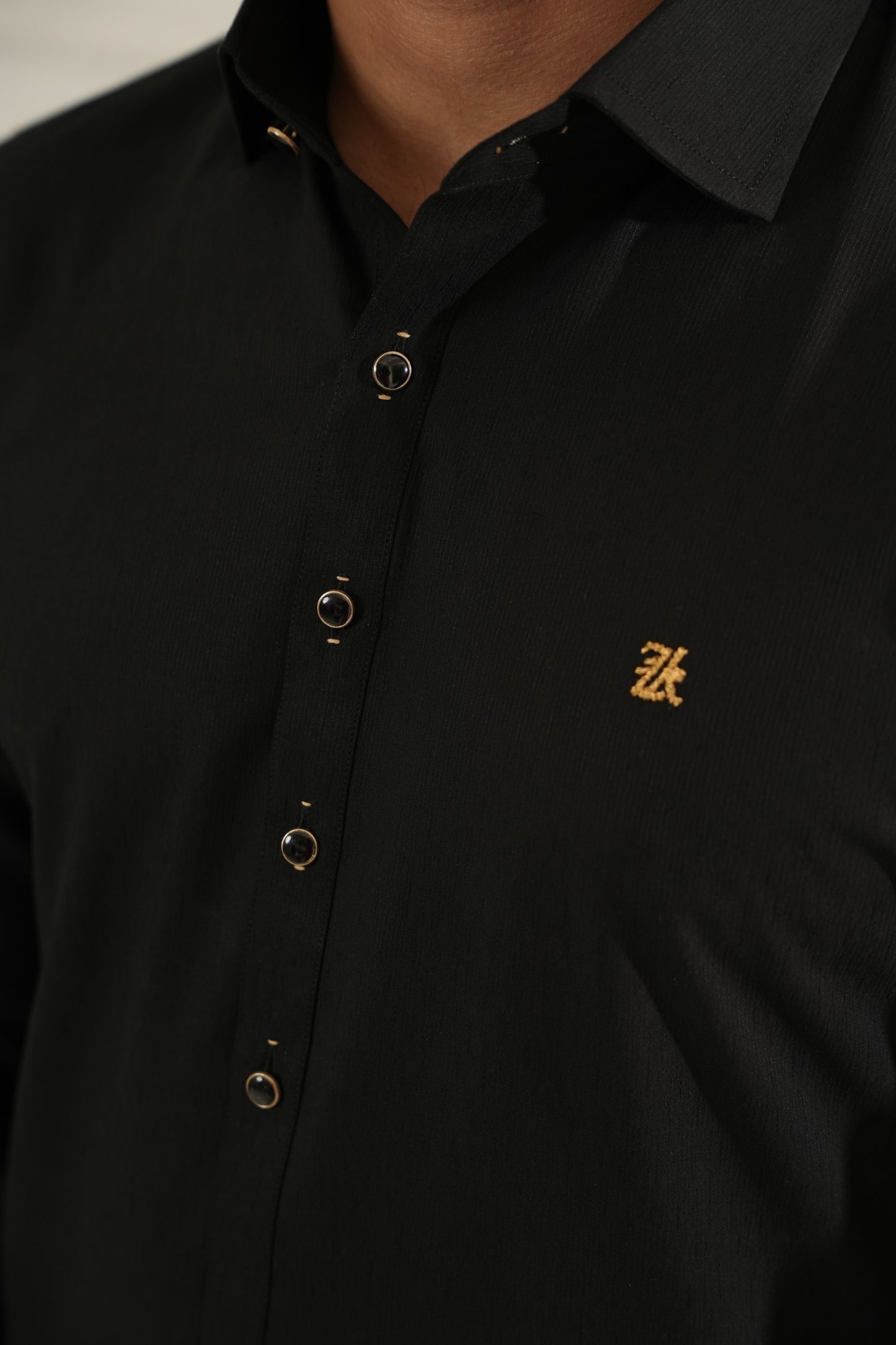 BLACK TEXTURED PREMIUM SHALWAR KAMEEZ