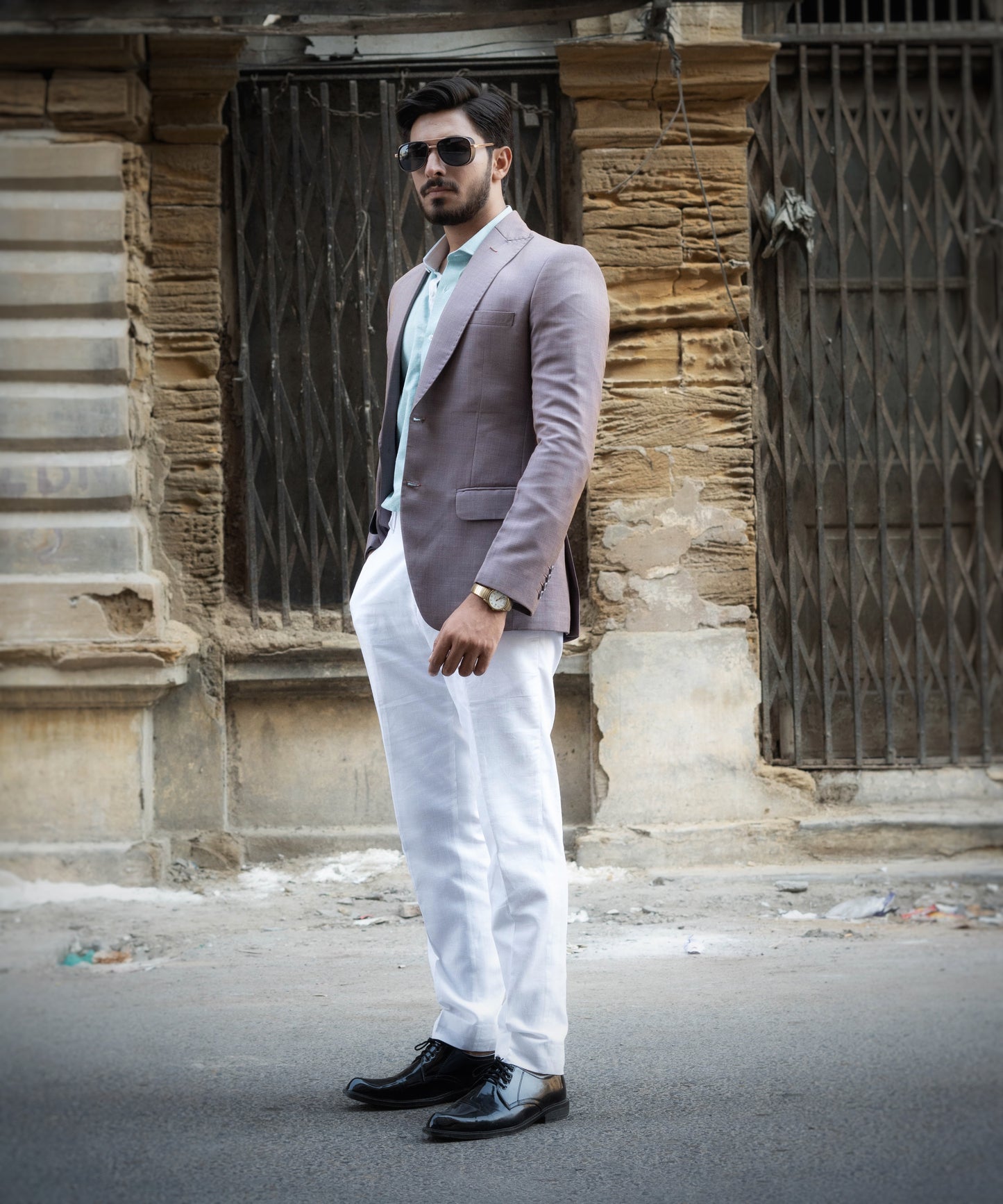 Mauve Linen Blazer