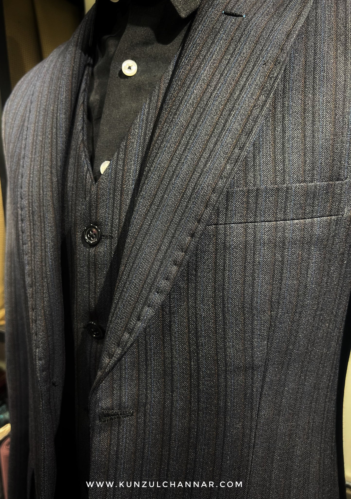 STRIPED WOOL SUIT