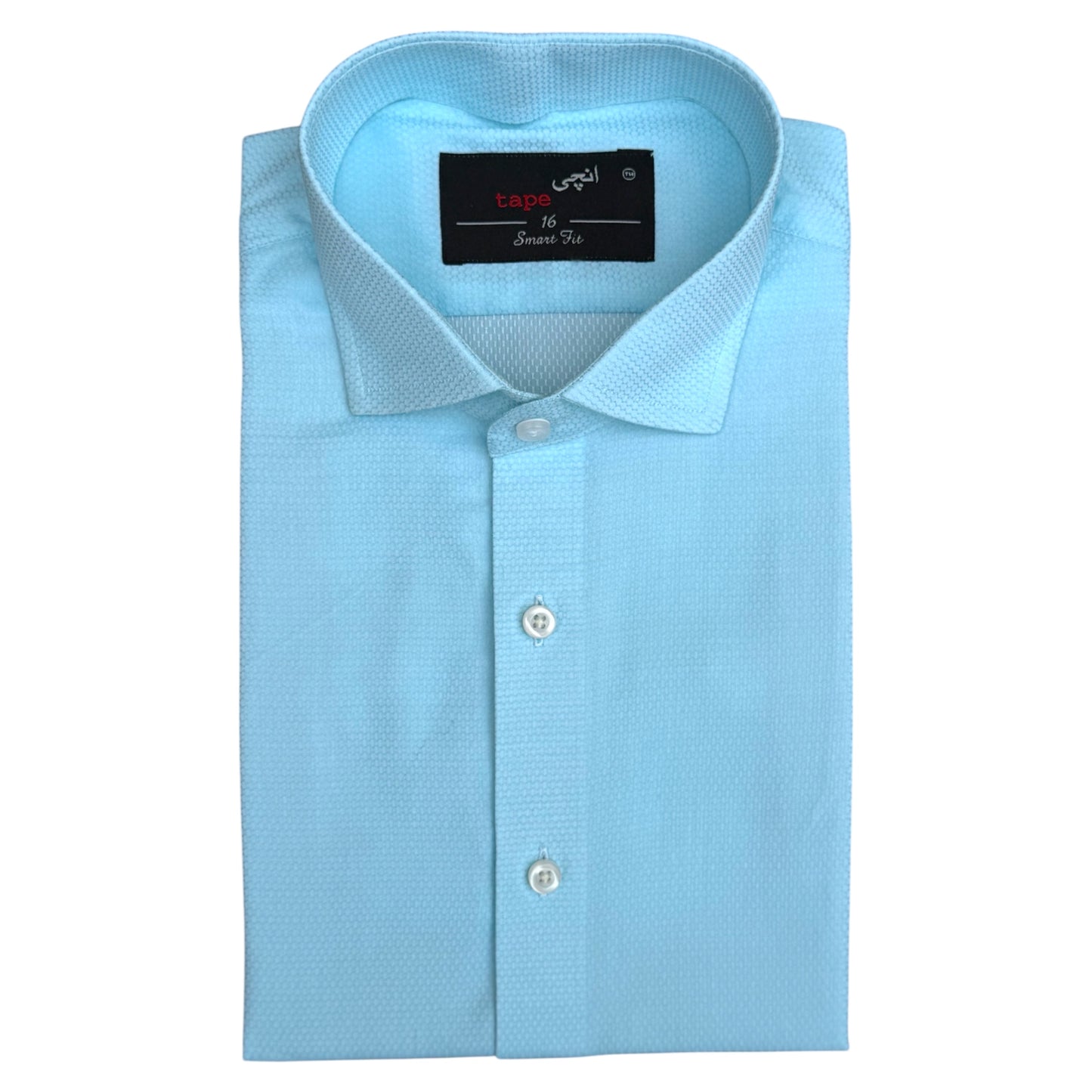 SKY BLUE TEXTURED SHIRT