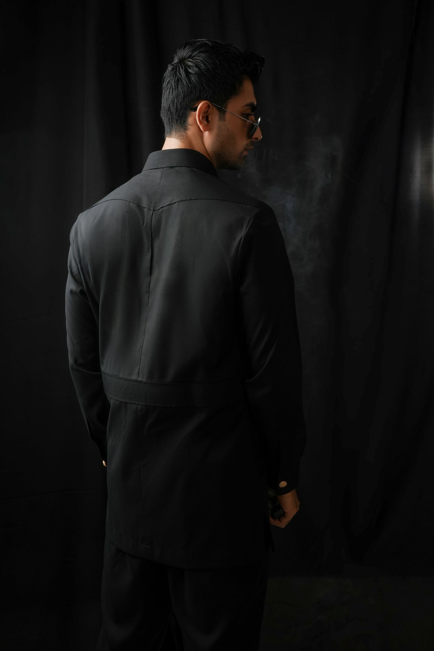BLACK SAFARI KURTA TROUSER