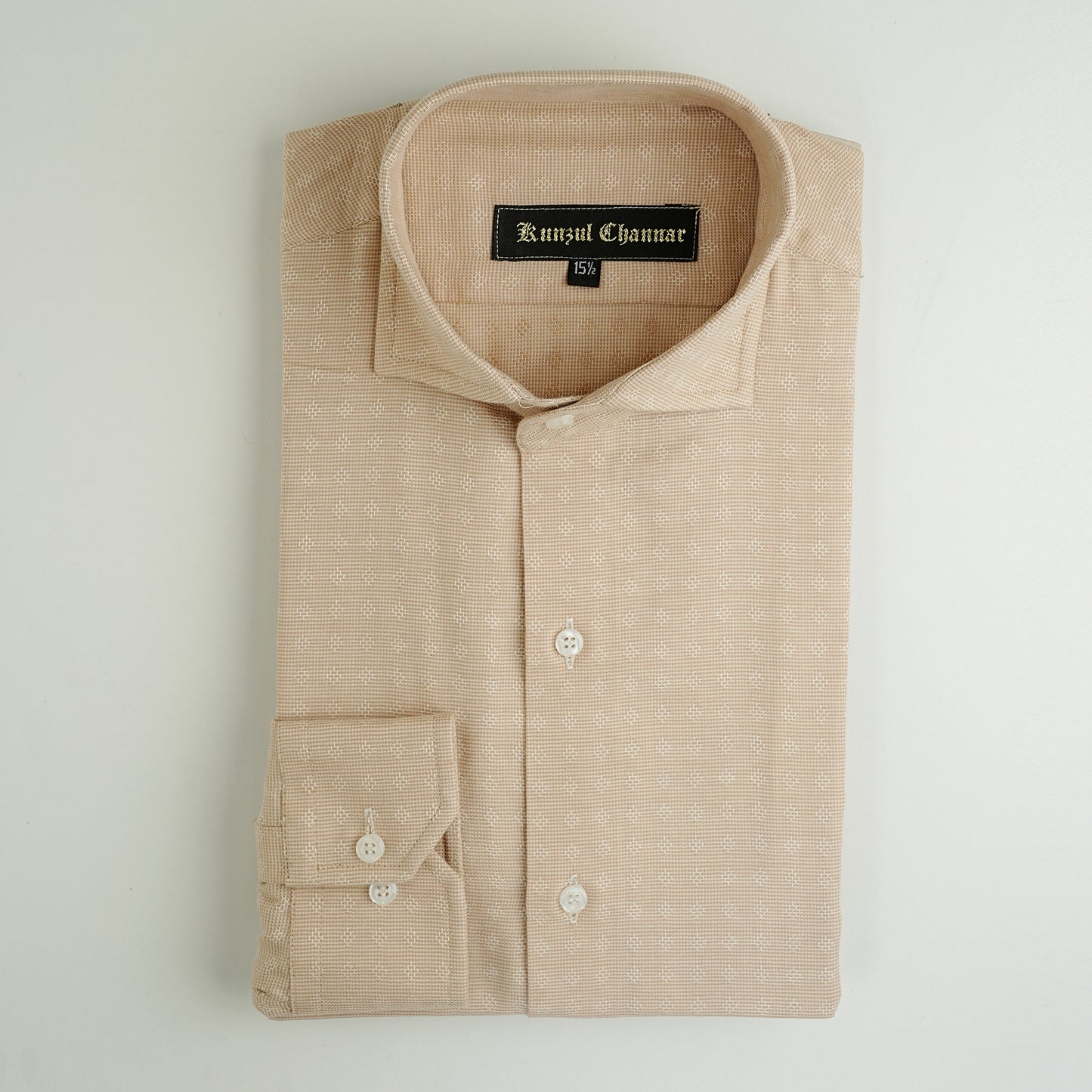 BEIGE JACQUARD SHIRT