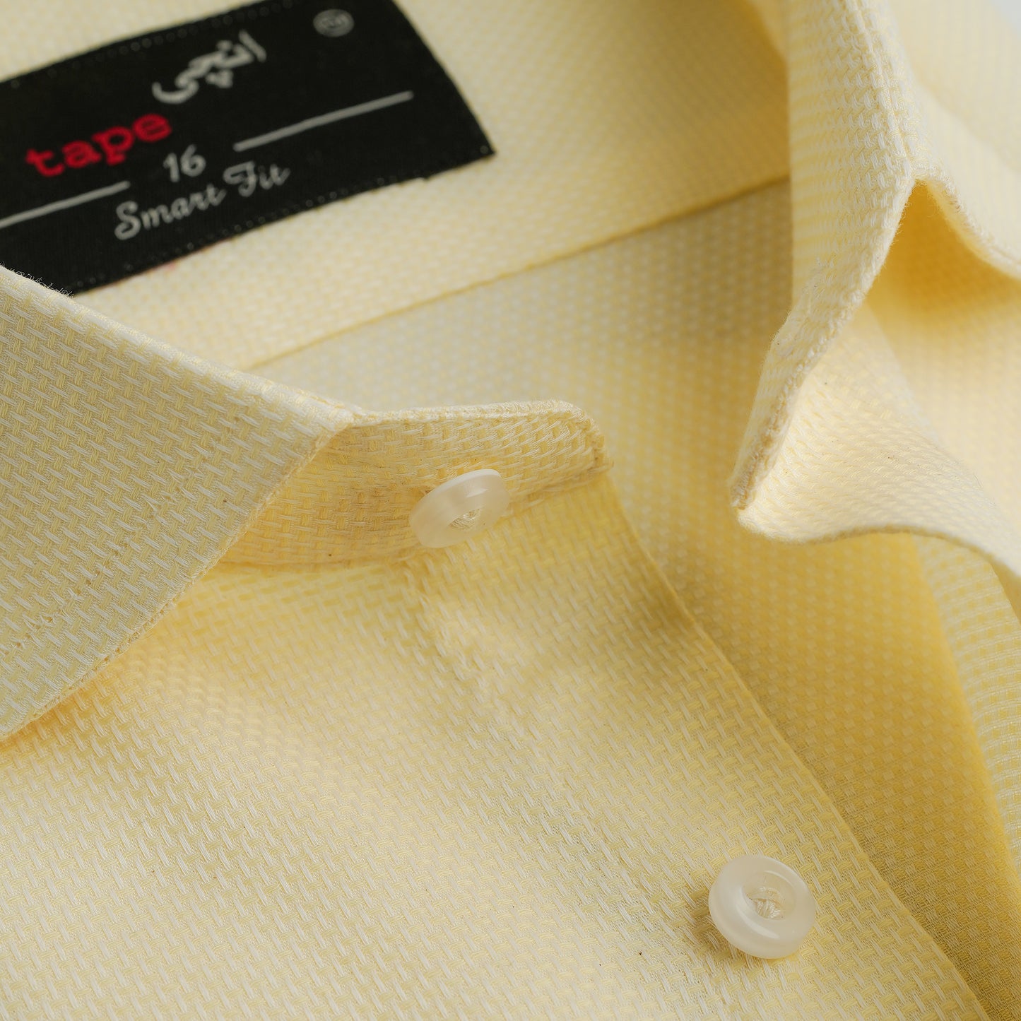 YELLOW TEXTURED SHIRT