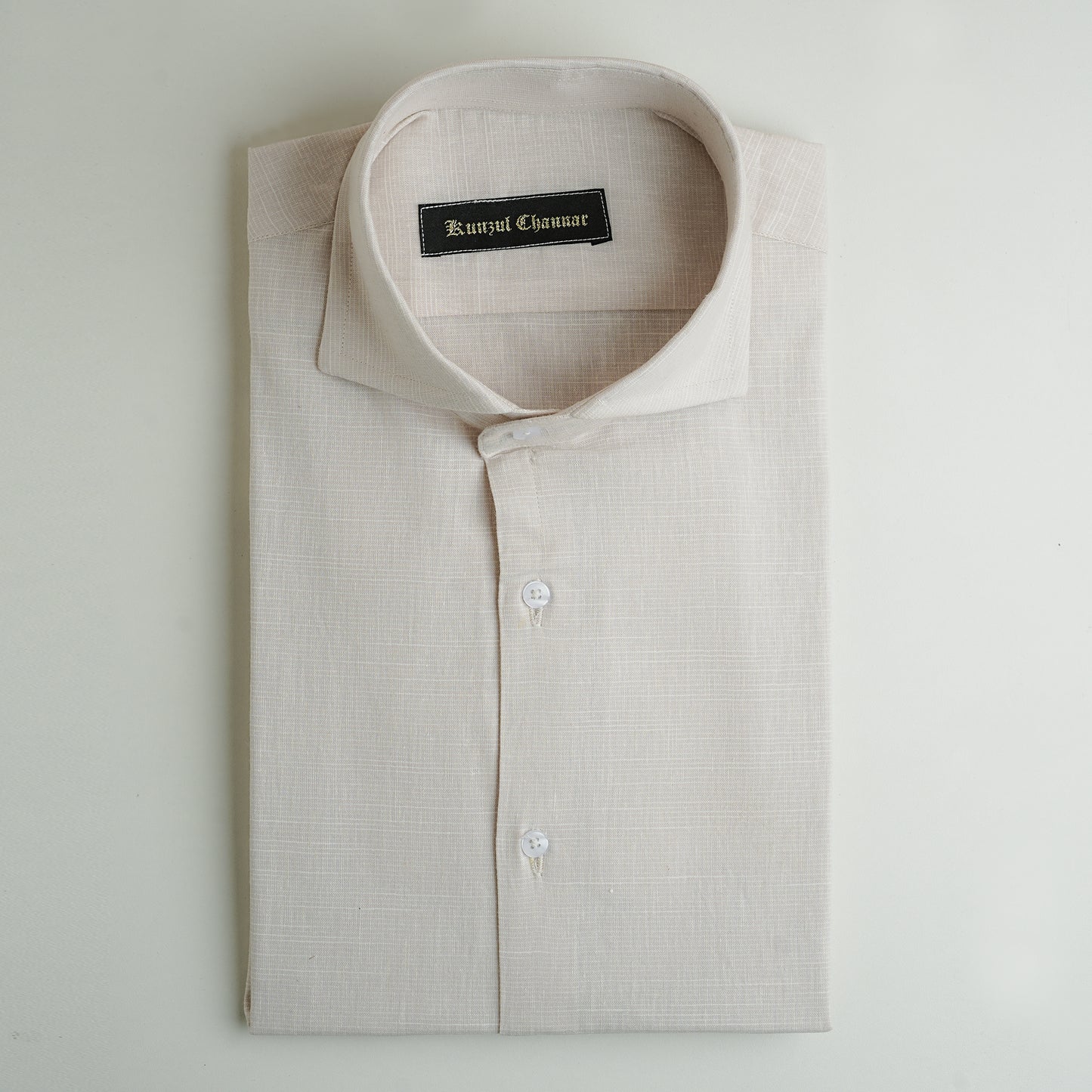 DUST BEIGE COTTON LINEN SHIRT