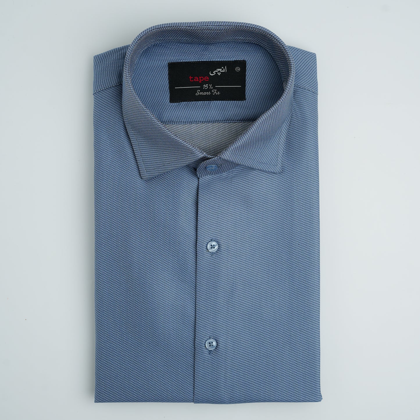 JACQUARD BLUE SHIRT