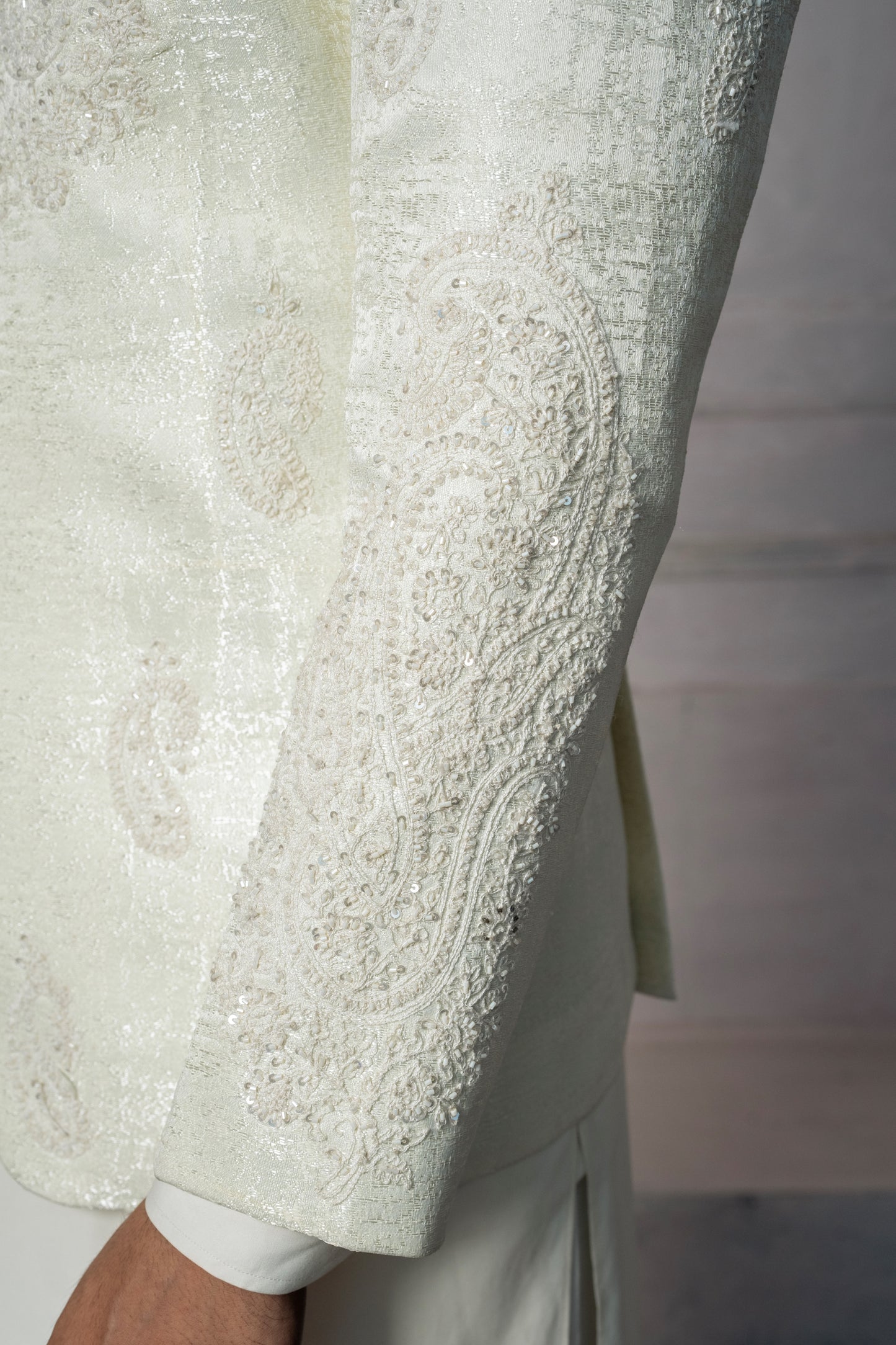 Hand Work White Prince Coat