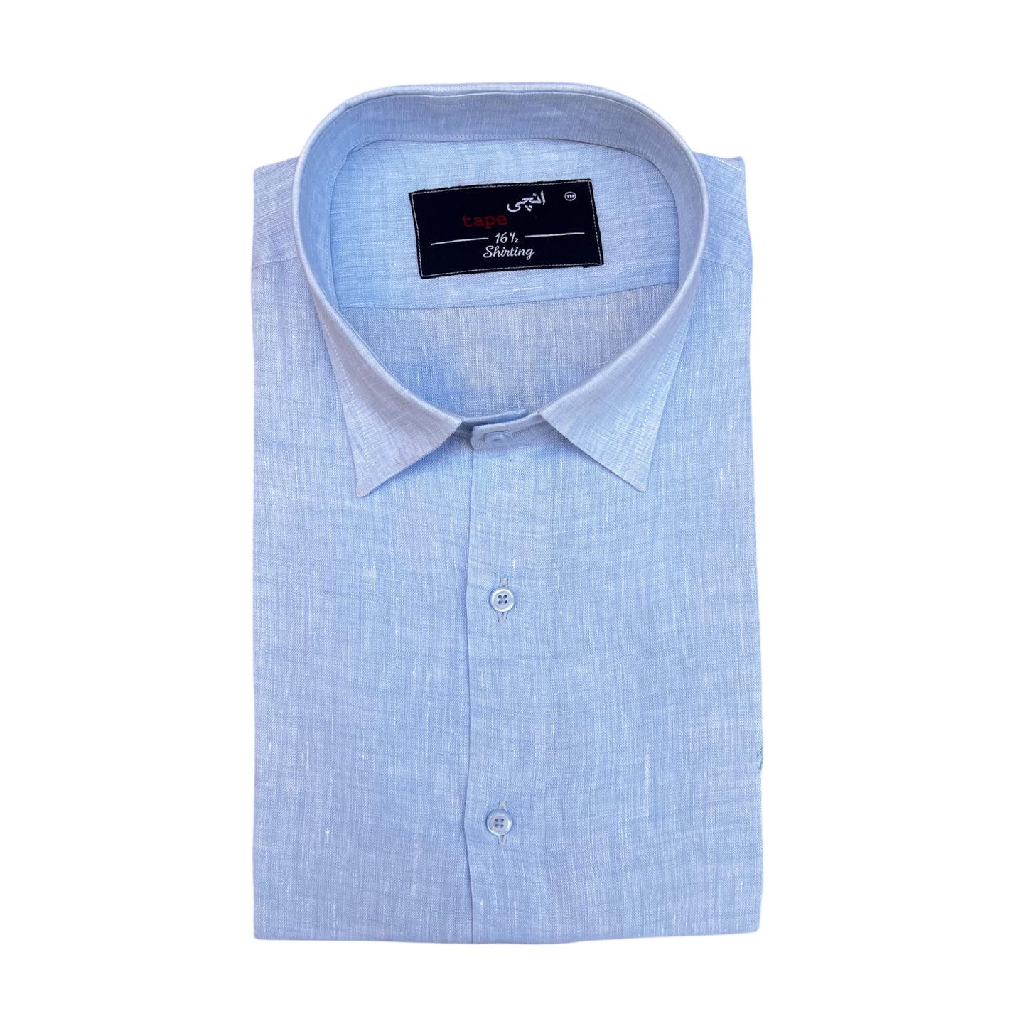 POWDER BLUE LINEN SHIRT