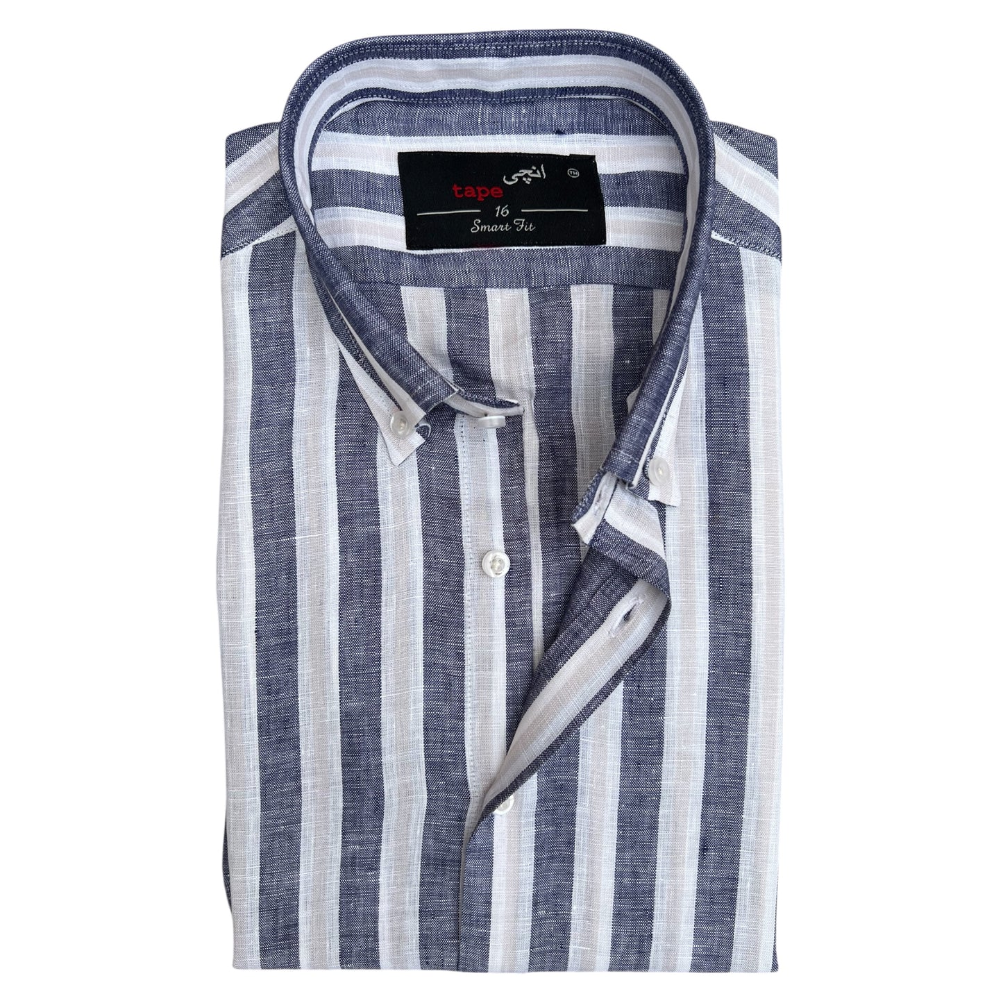 THICK STRIPED LINEN SHIRT