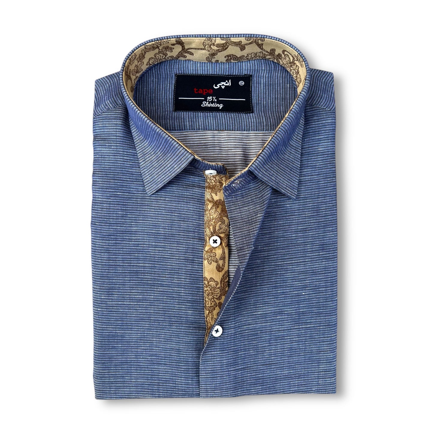 Ash Grey Self Cotton Shirt