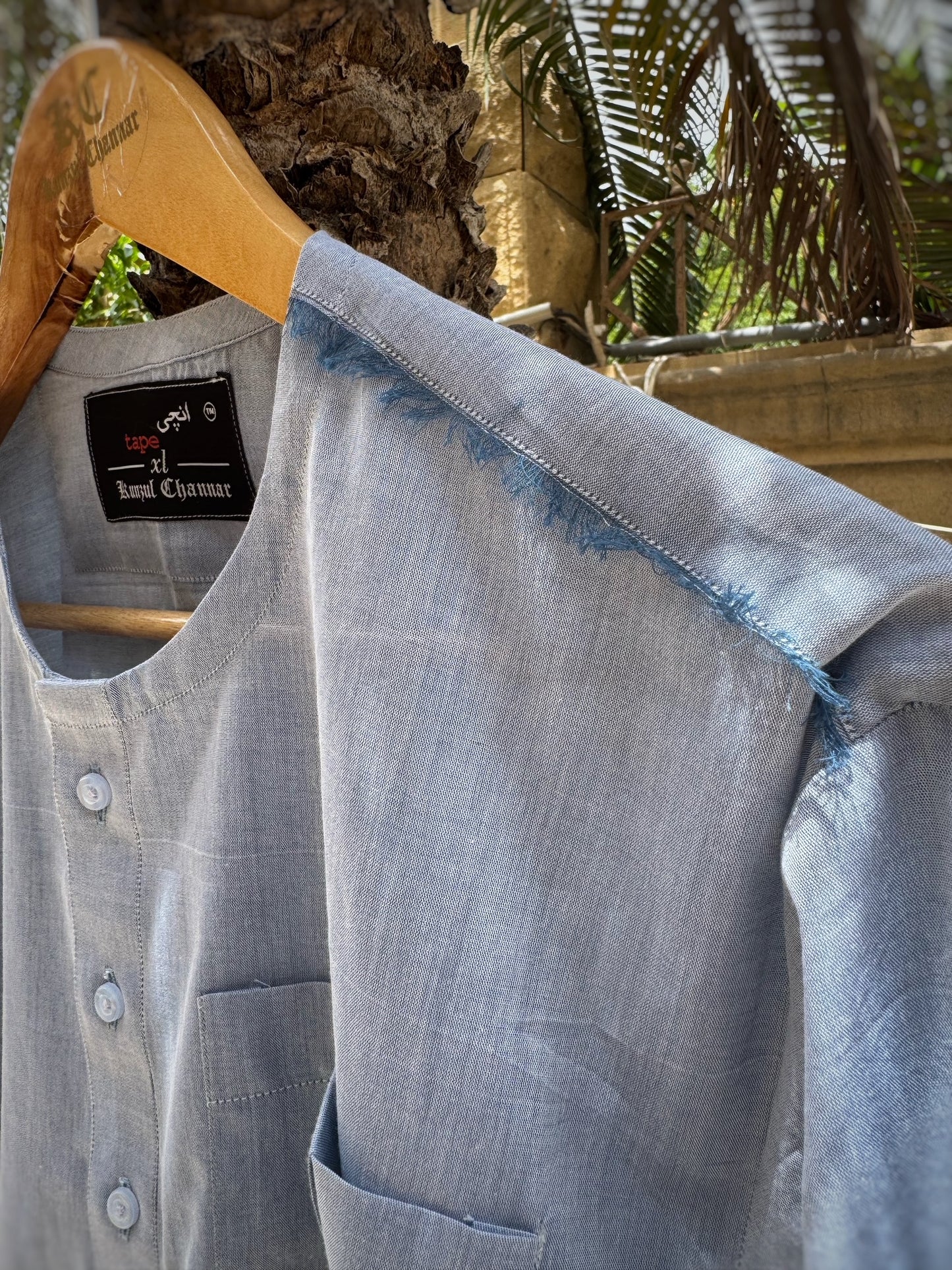 Baby Blue Pure Cotton Shirt