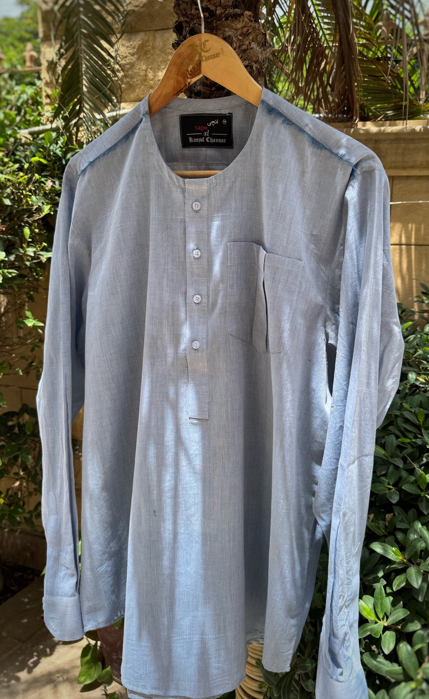 Baby Blue Pure Cotton Shirt