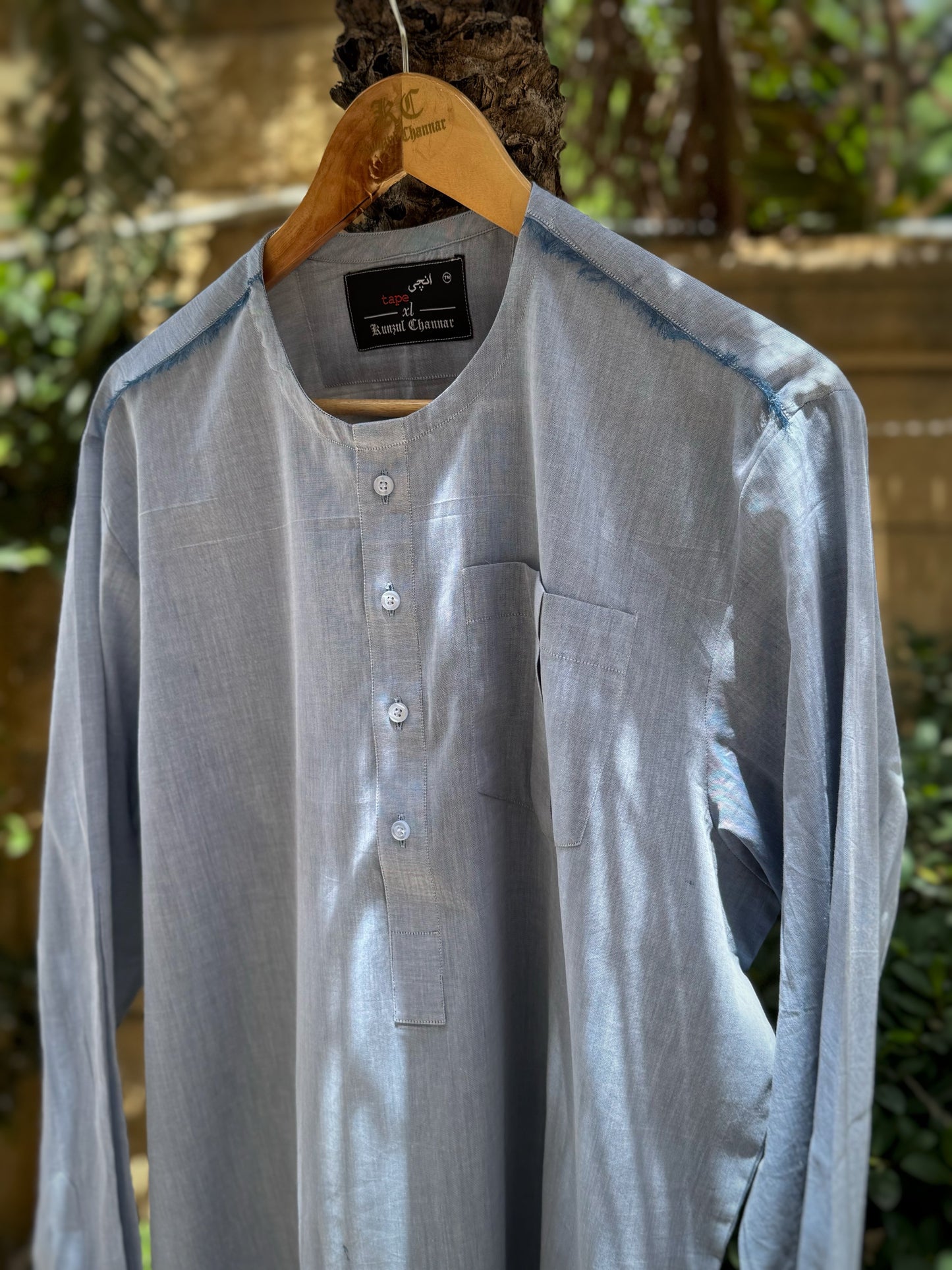 Baby Blue Pure Cotton Shirt