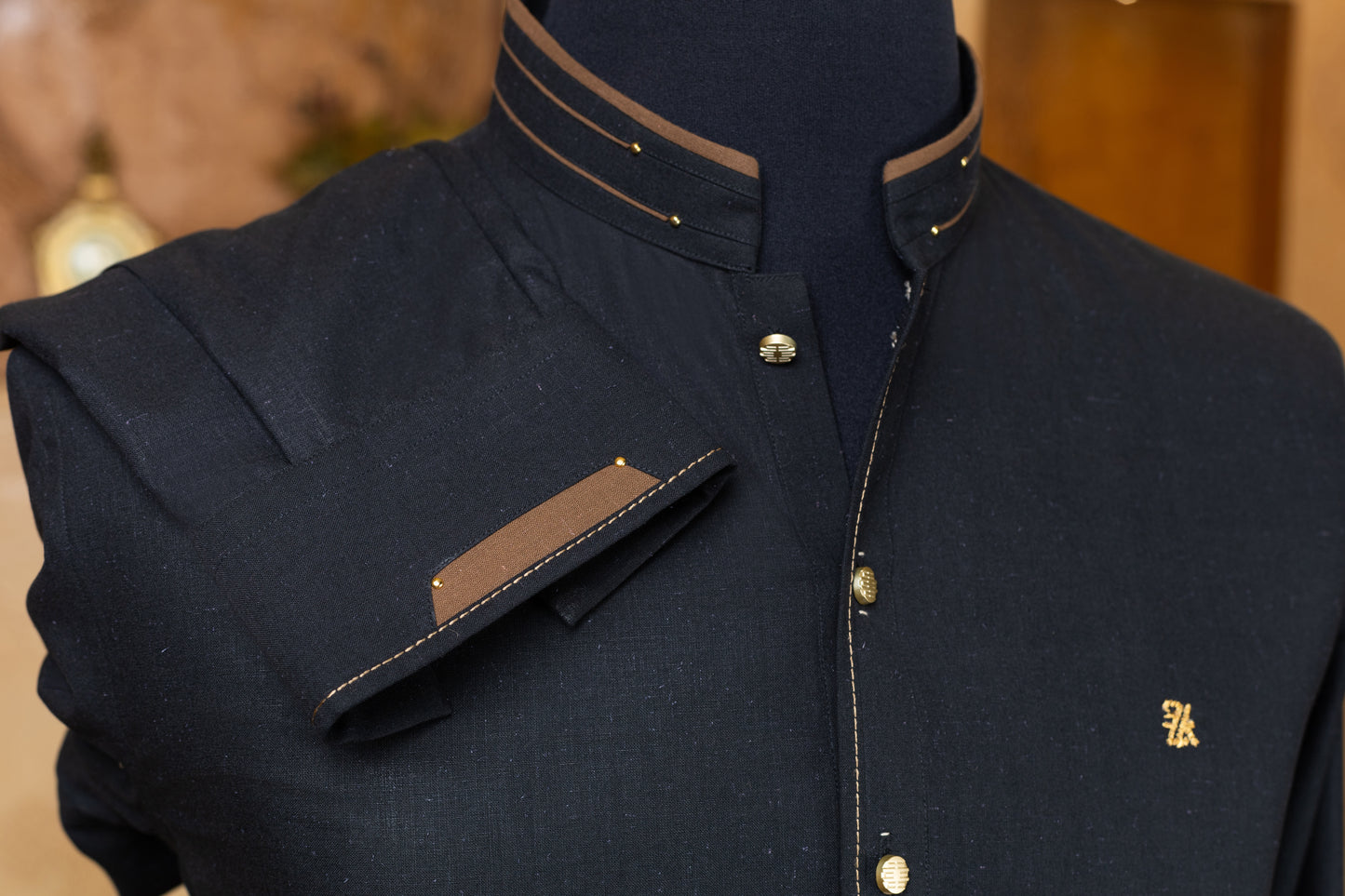 Black Mandarin Shalwar Kameez