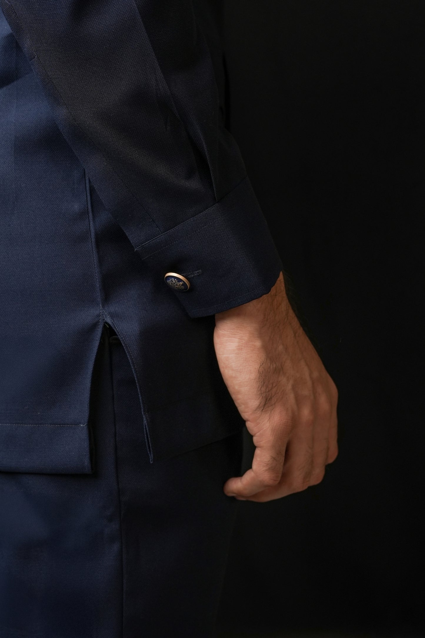 MID-NIGHT BLUE SAFARI KURTA TROUSER