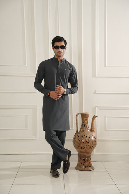 Dark Grey Kurta Trouser