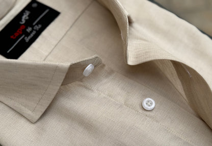 ROCK BEIGE TEXTURED SHIRT