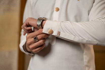 WHITE PREMIUM CLASSIC COLLAR SHALWAR KAMEEZ