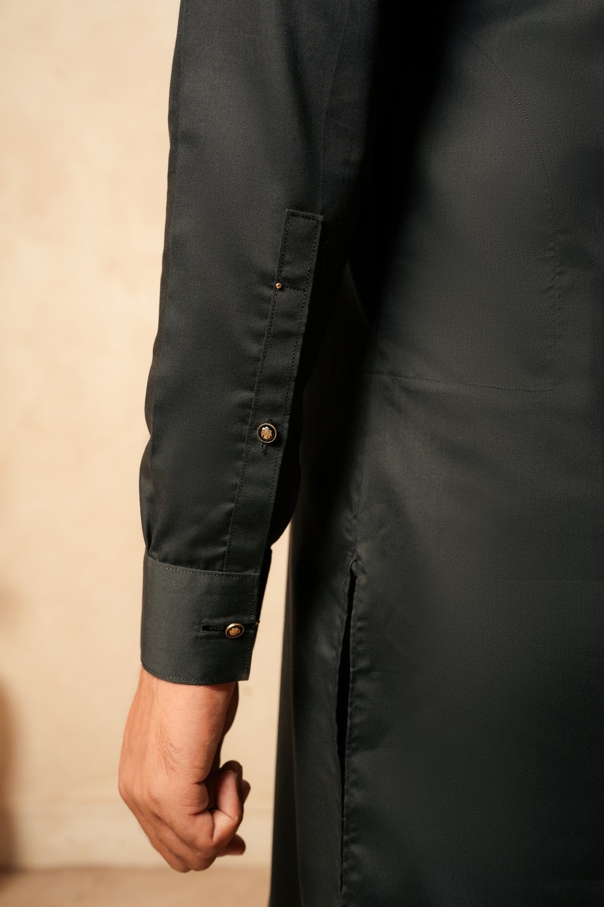 Black Premium Cotton Kurta Trouser