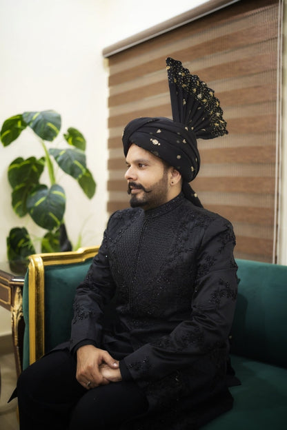 Black Signature Sherwani