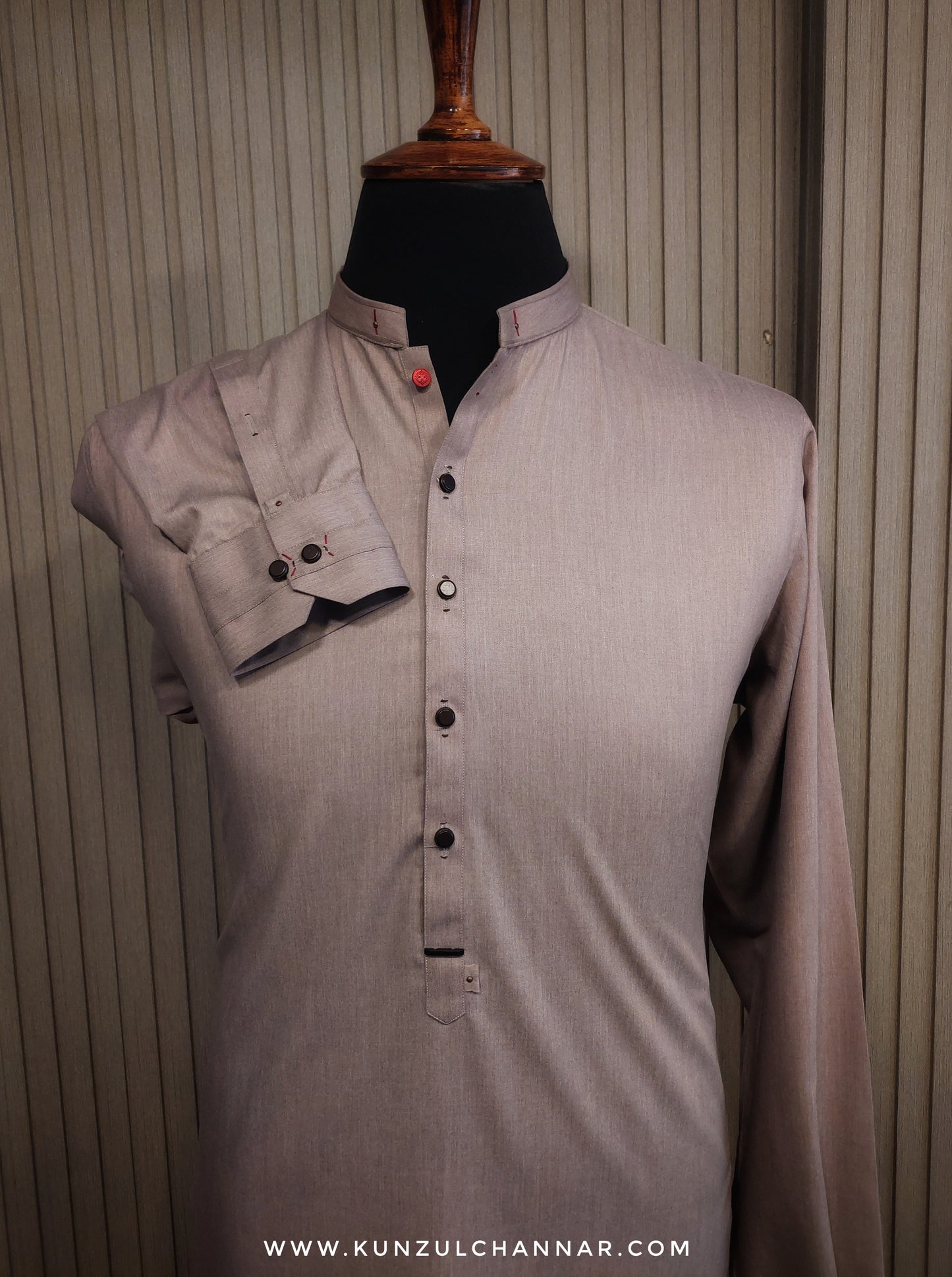 Lilac Mandarin Collar Kurta Trouser