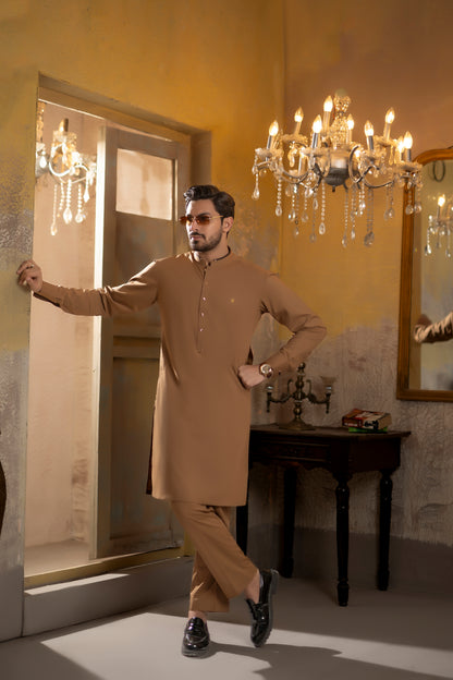 CAMEL BROWN KURTA TROUSER