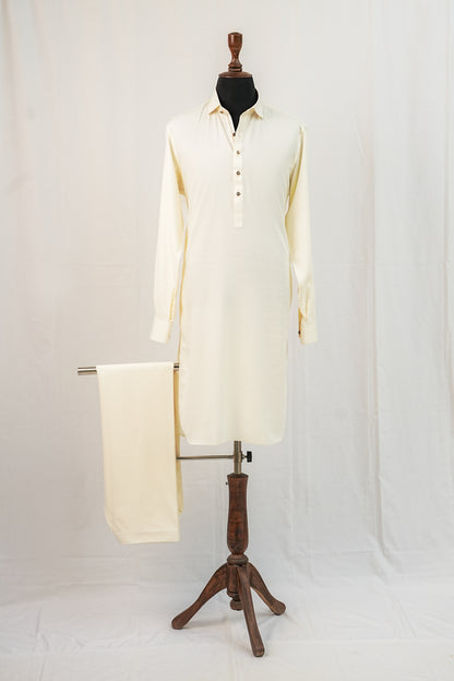 Cream Shalwar Kameez