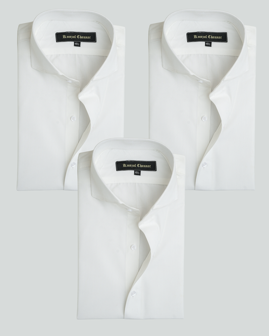 PACK OF THREE - OFFICE WHITE SHIRT