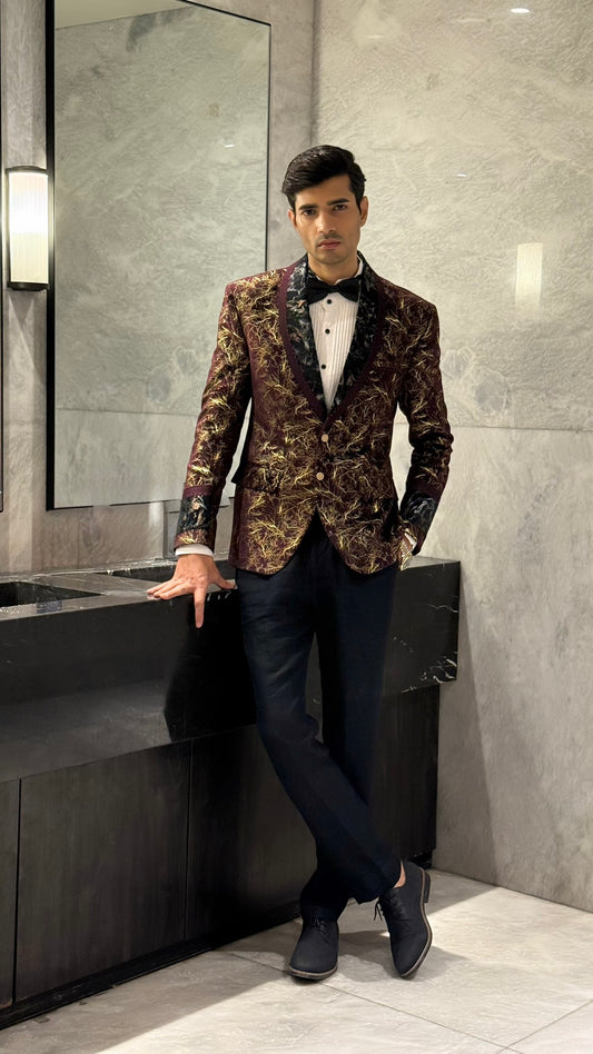 SUEDE TUXEDO SUIT