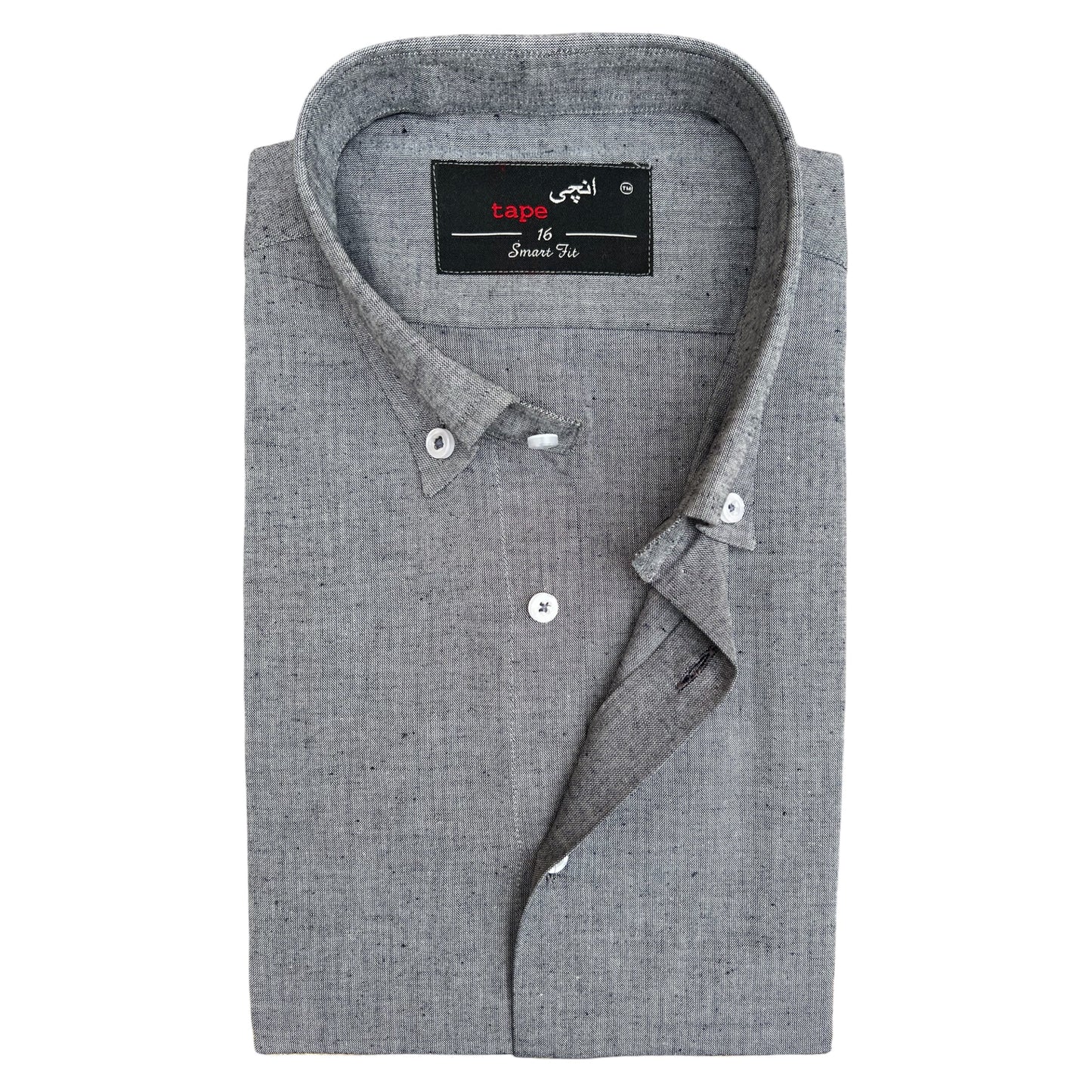 MISTY GREY COTTON LINEN SHIRT