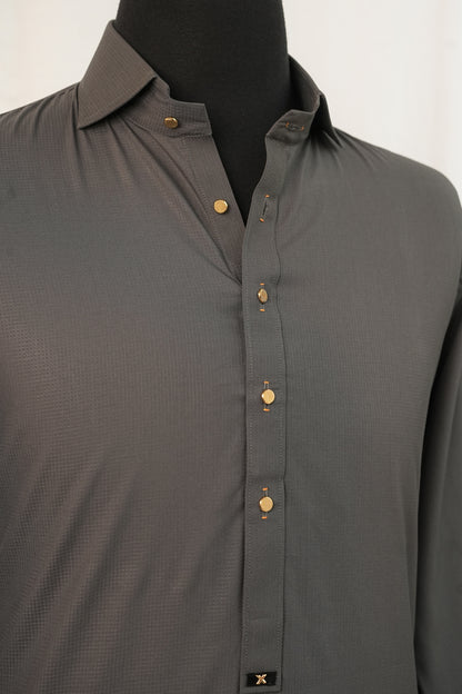 Grey Collar Shalwar Kameez