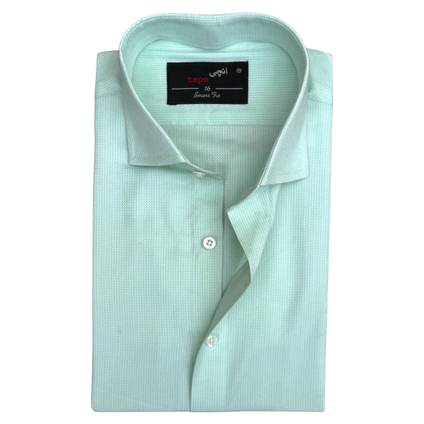 GREEN TEXTURED SHIRT