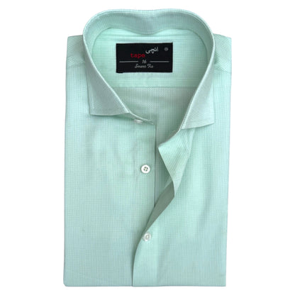 GREEN TEXTURED SHIRT