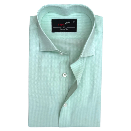 GREEN TEXTURED SHIRT