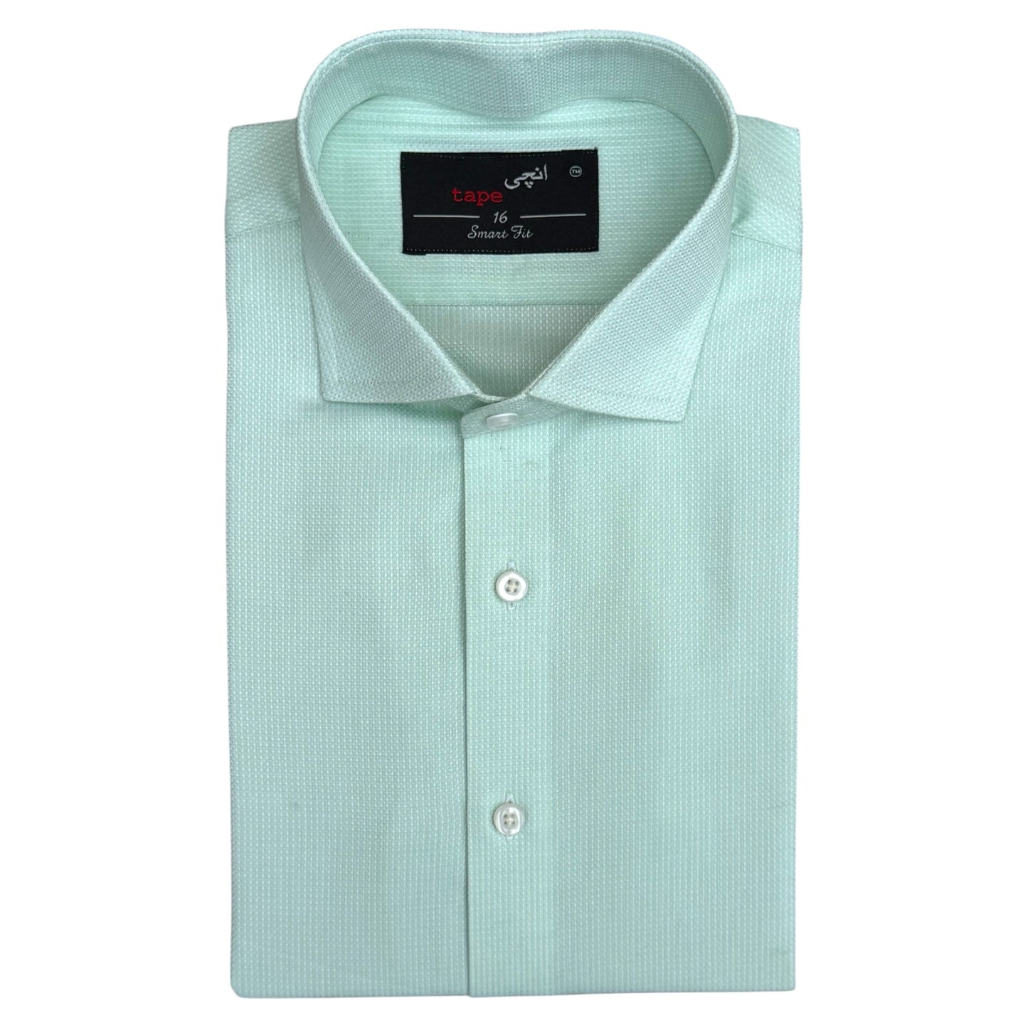 GREEN TEXTURED SHIRT