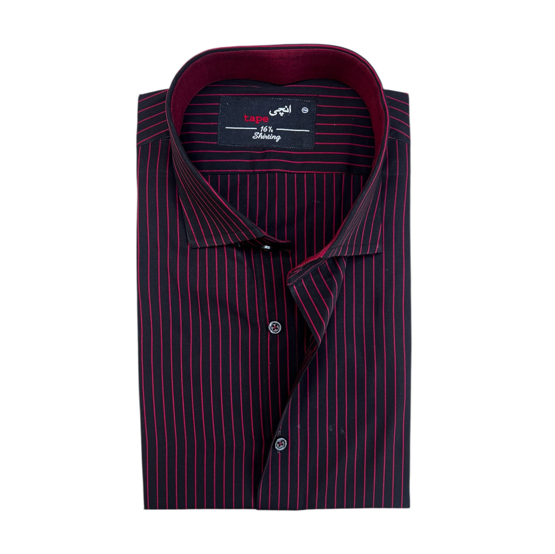 Red Striped Cotton Shirt