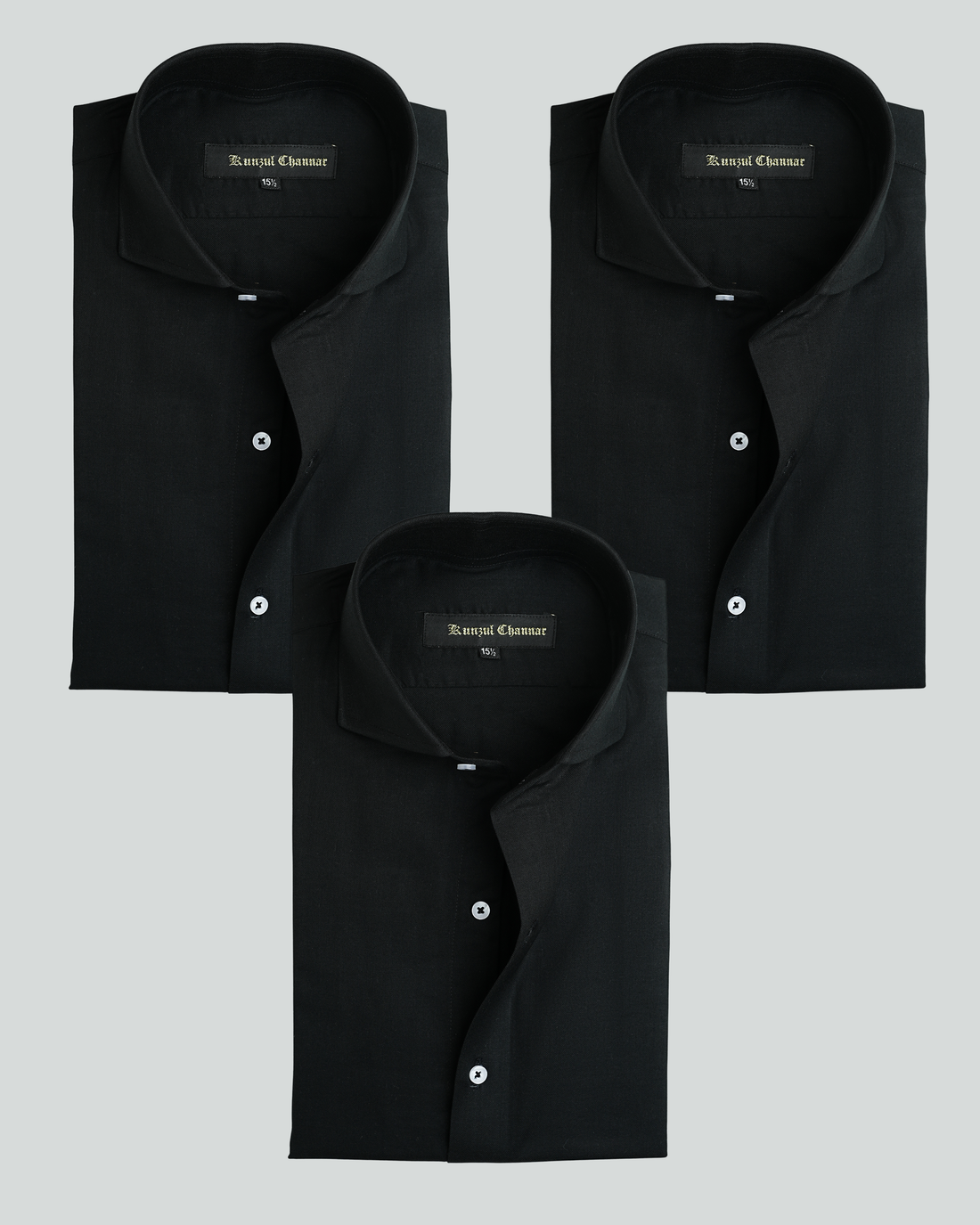 PACK OF THREE - OFFICE BLACK SHIRT