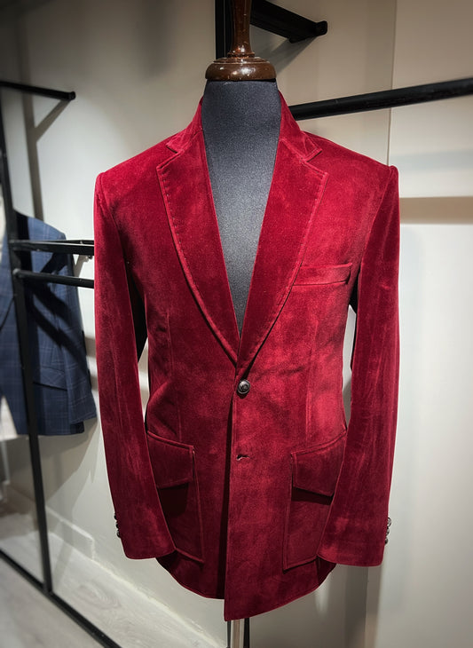 RED JAPANESE SUEDE SUIT