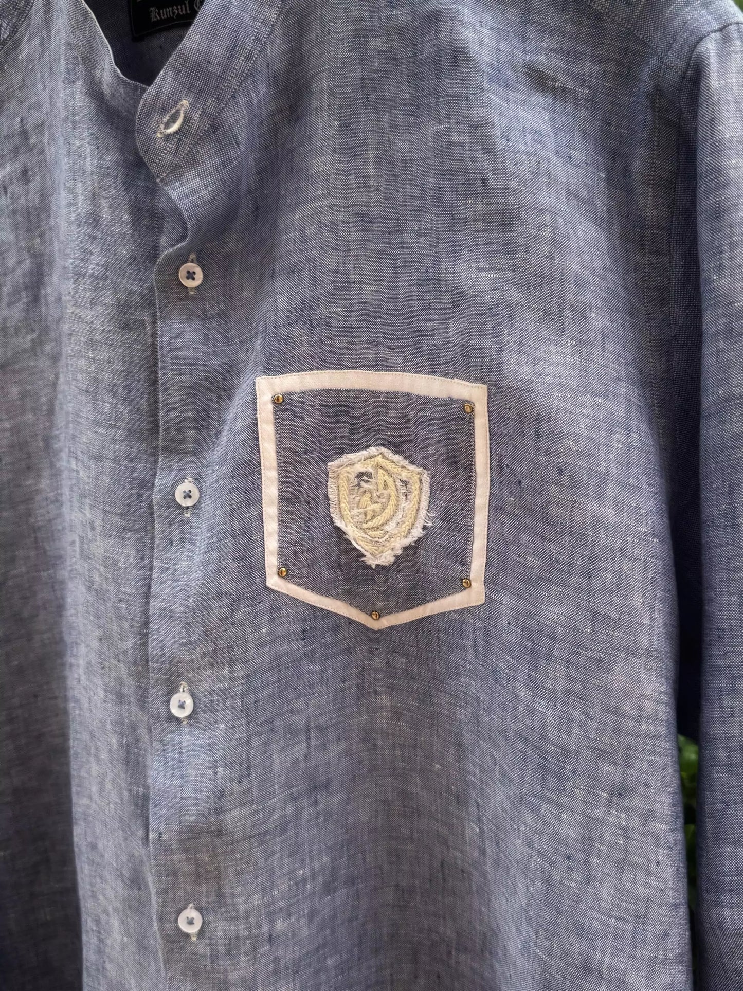 Powder Blue Irish Linen Shirt