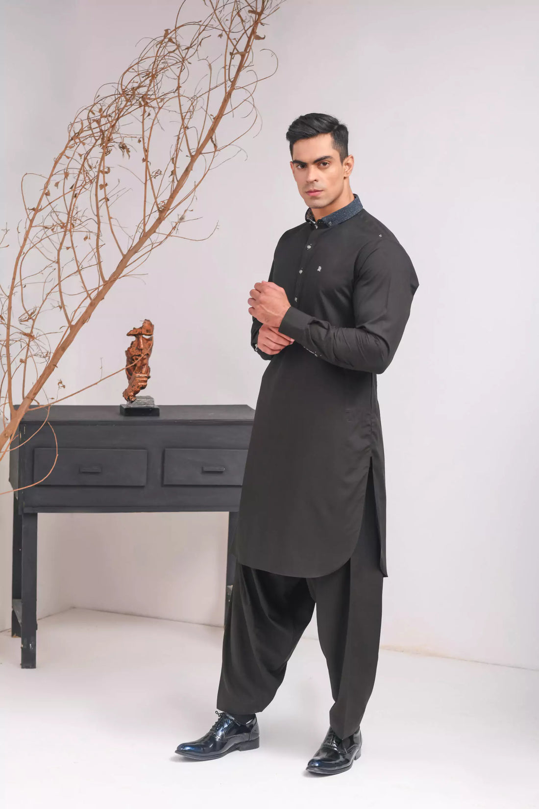 CHARCOAL GREY SHALWAR KAMEEZ