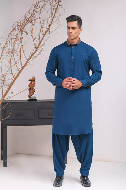 Cobalt Blue Shalwar Kameez